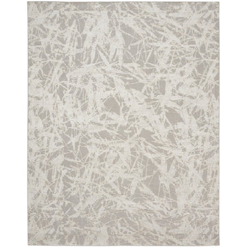 CK950 Rush CK956 Modern Abstract Distressed Hi-Low Textured Low-Profile Short-Pile Grey/Ivory/Biege Rug-Calvin Klein-Rug Love - The Most Loved Rug Store